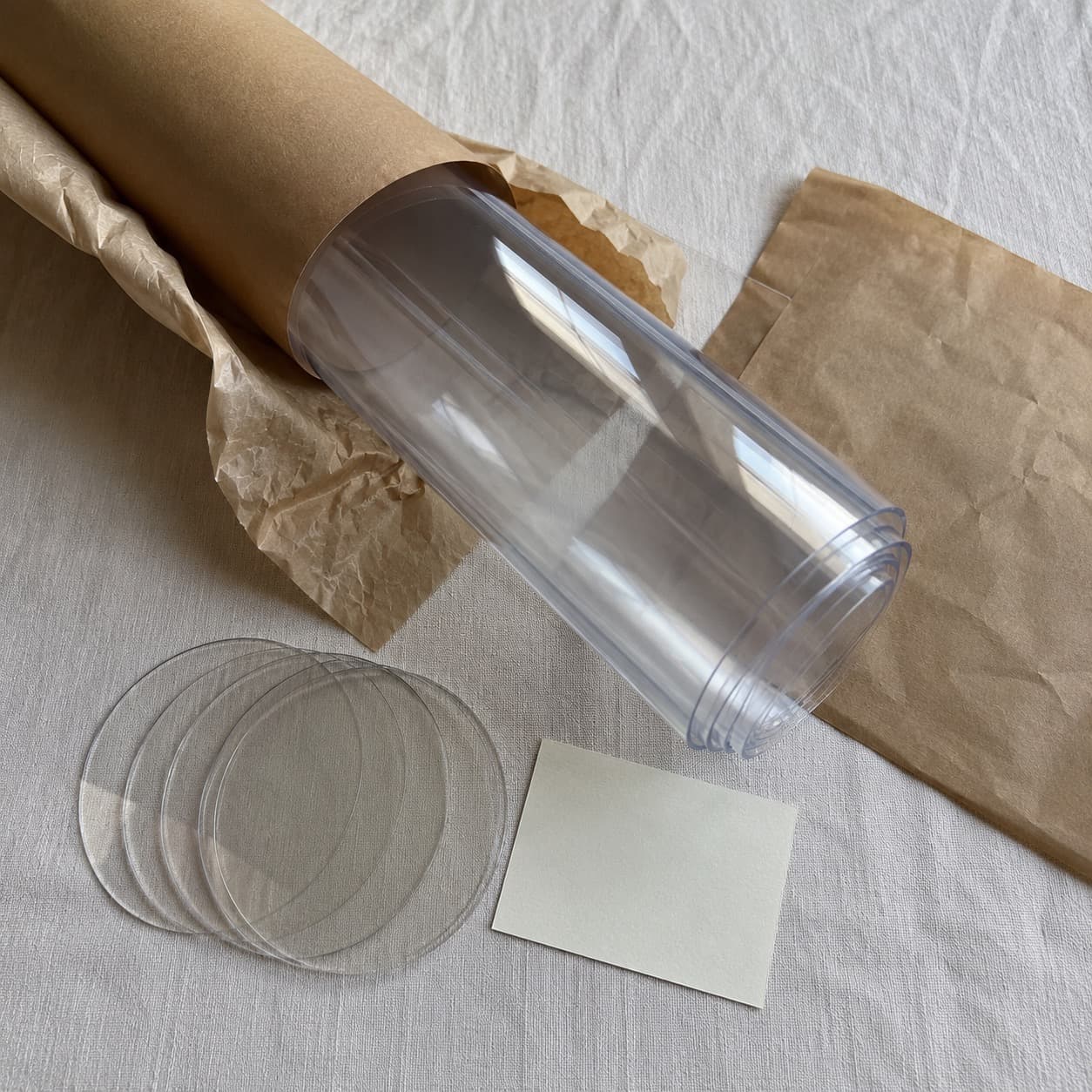 5 posavasos transparentes de regalo