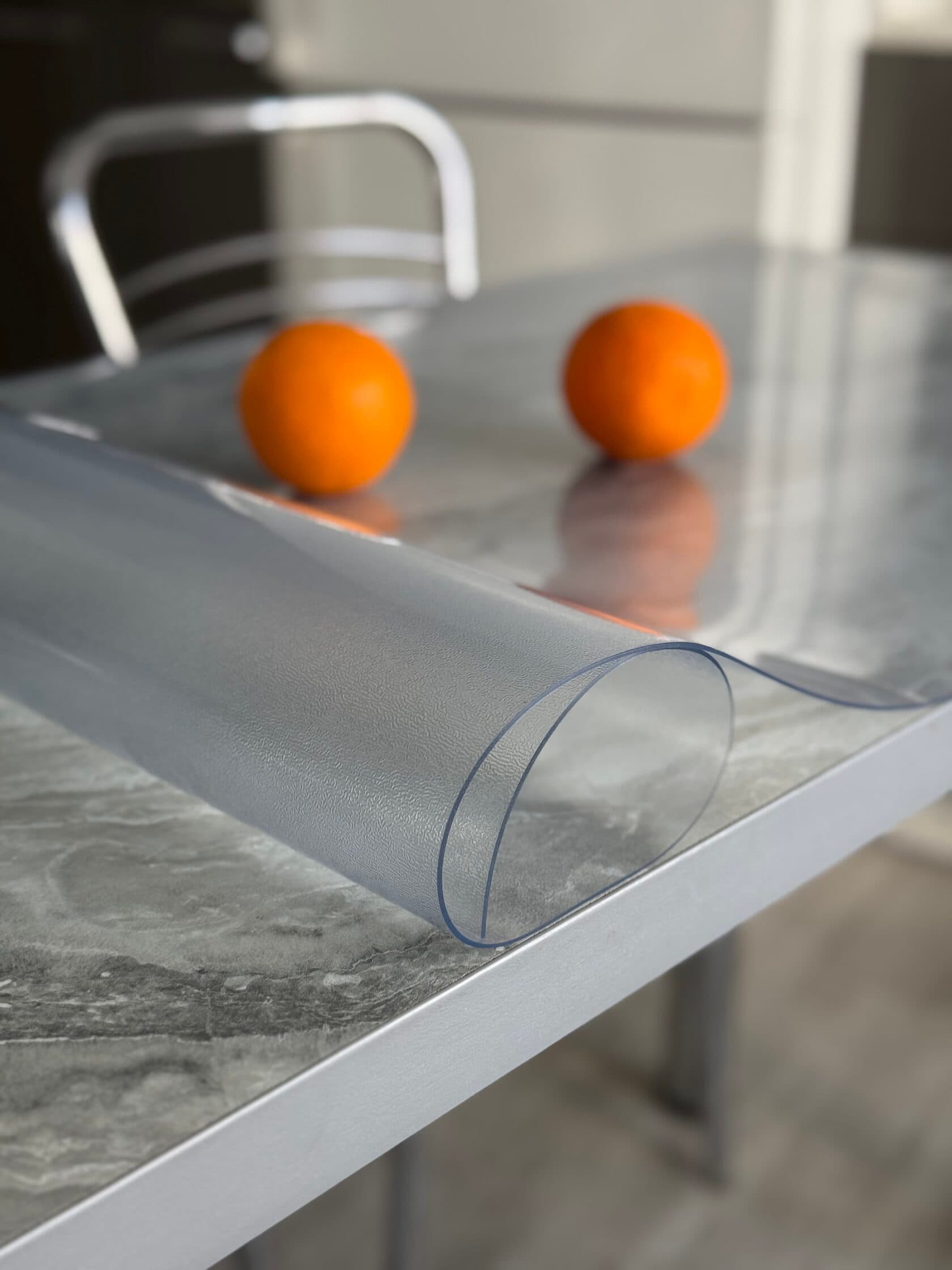 Protector de mesa transparente de PVC satinado, 40×50 cm