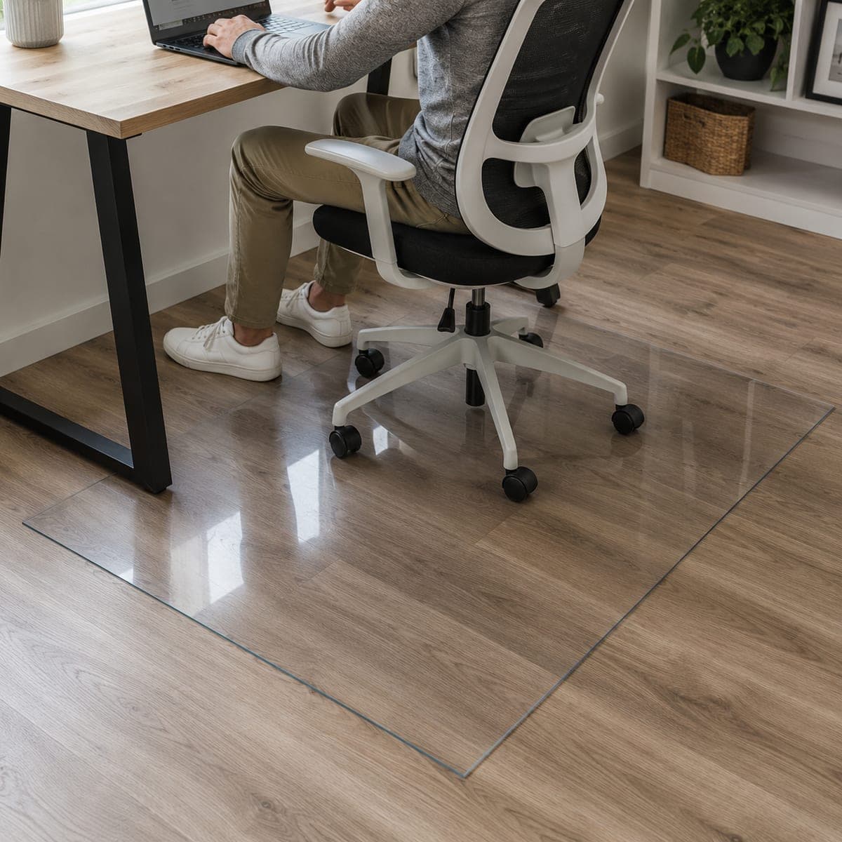 Protector de mesa transparente 120×120 cm — 2,0 mm brillante